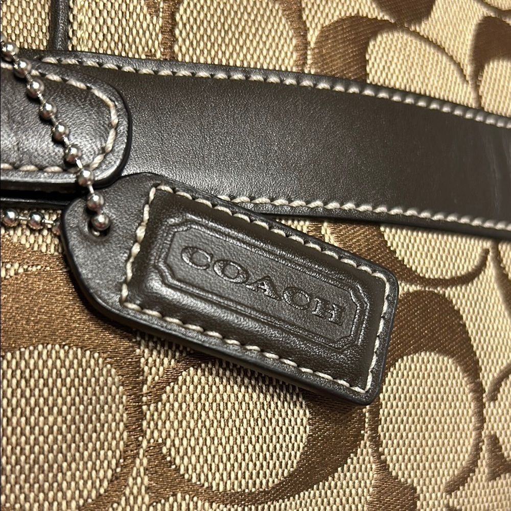 COACH 6042 Brown Canvas and Leather Monogram Tote Bag Vintage (07/2005) - Picture 7 of 12